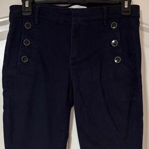 LOFT Women’s Sailor Button Skinny Jeans Navy
